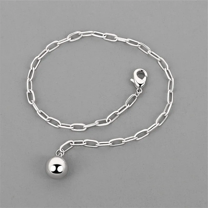 925 Sterling Silver Punk Geometric Tassel Round Beads Charm Bracelets For Women Elegant Birthday Wedding Party sl046
925 Sterling Silver Punk Geometric Tassel Round Beads Charm Bracelets For Women Elegant Birthday Wedding Party sl046