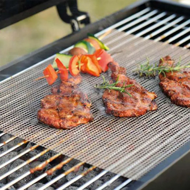 BBQ Grill Mat 3Pcs Non-stick Outdoor Barbecue Mesh Mat Reusable Baking Net Pad Kitchen Cooking Smoker BBQ Mat Liner Accessories
BBQ Grill Mat 3Pcs Non-stick Outdoor Barbecue Mesh Mat Reusable Baking Net Pad Kitchen Cooking Smoker BBQ Mat Liner Accessories