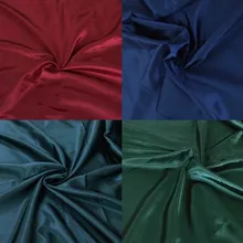 3/5/10m Silky Satin Fabric By Meter High Density Green Fabric for Sewing Dress Shirts Wedding Lining Cloth,Black Blue Red White
