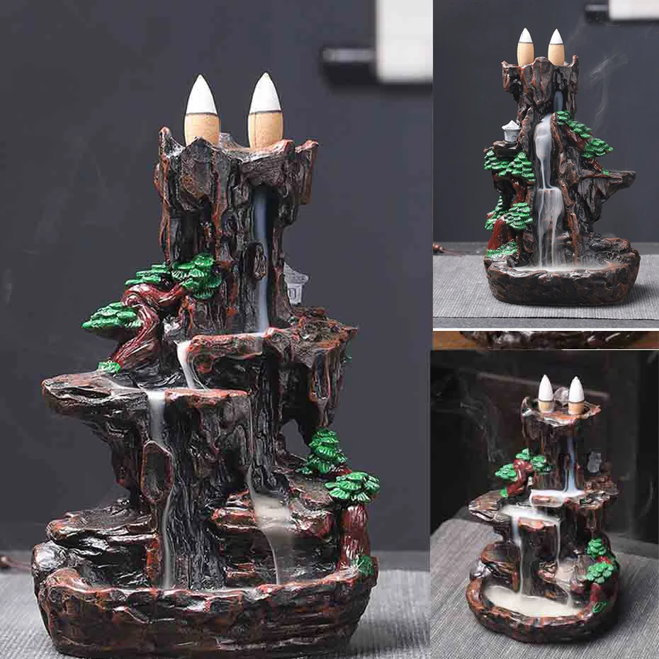 Mountains River Waterfall Backflow Incense Burner Censer Meditation Crafts Temple Home Room Decoration Gifts Zen Ornaments Home
Mountains River Waterfall Backflow Incense Burner Censer Meditation Crafts Temple Home Room Decoration Gifts Zen Ornaments Home