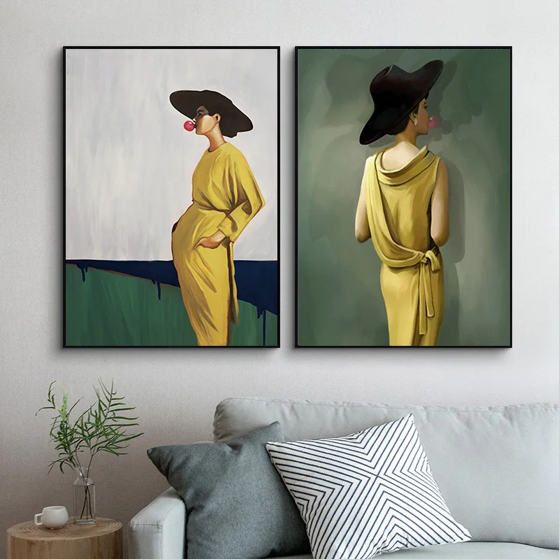 Nordic Charming Yellow Dress Sexy Woman Print Posters Beauty Figure Painting Modern Wall Art Decor Canvas Decorations For Home
Nordic Charming Yellow Dress Sexy Woman Print Posters Beauty Figure Painting Modern Wall Art Decor Canvas Decorations For Home