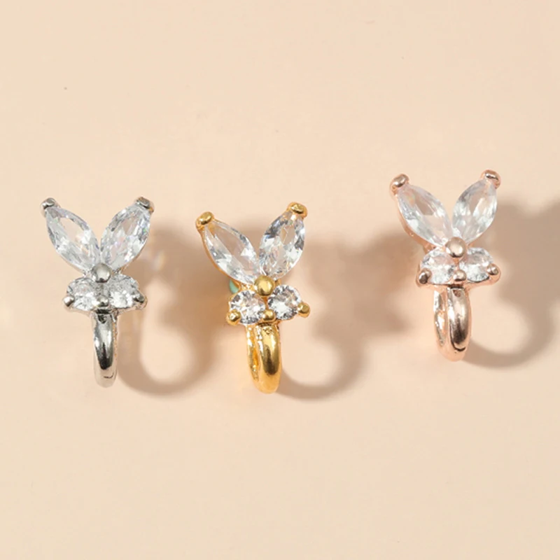 1Pc Crystal Butterfly Fake Nose Ring Brand Design Fake Piercing Clip On Nose Ring Ear Clips Cuff Body Jewelry
1Pc Crystal Butterfly Fake Nose Ring Brand Design Fake Piercing Clip On Nose Ring Ear Clips Cuff Body Jewelry