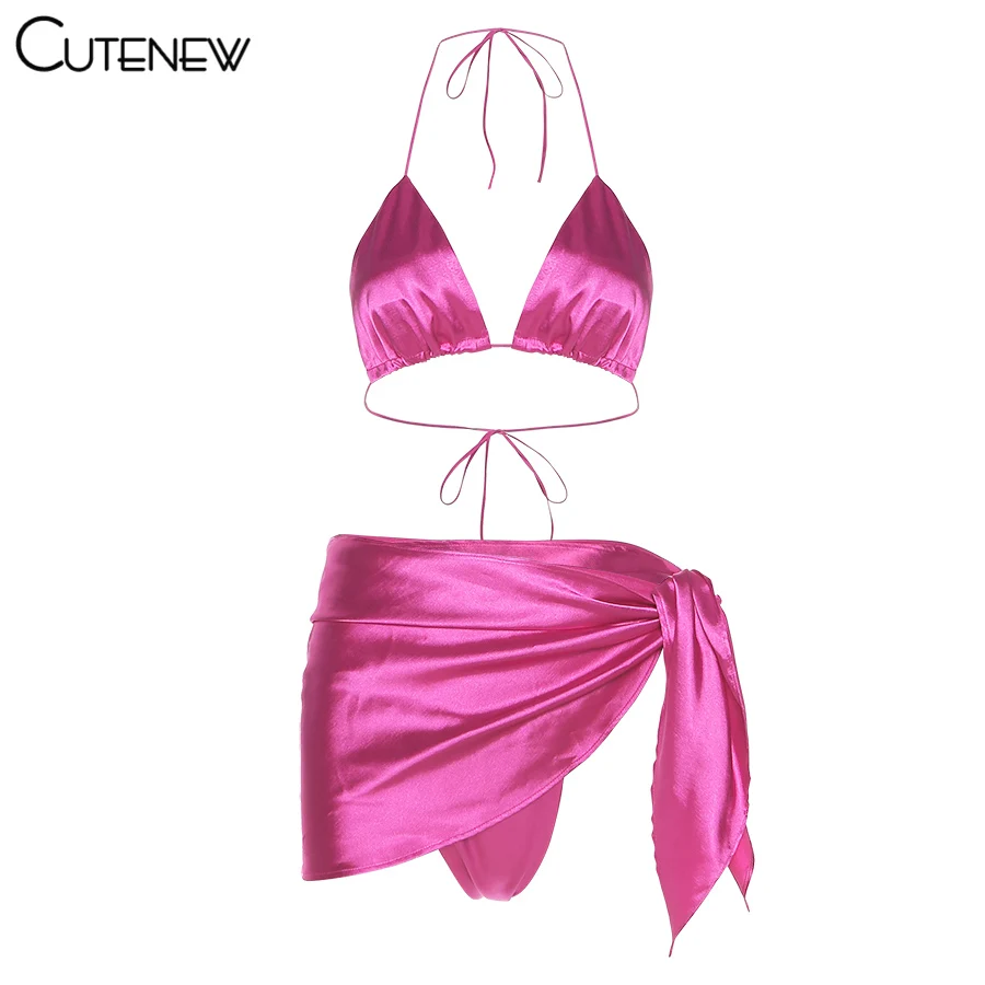 Cutenew Sexy Holiday Beachwear 3 Piece Sets Women 2021 Summer Casual Backless Crop Top+Underpants+Bandage Skirt Matching Set Hot
Cutenew Sexy Holiday Beachwear 3 Piece Sets Women 2021 Summer Casual Backless Crop Top+Underpants+Bandage Skirt Matching Set Hot