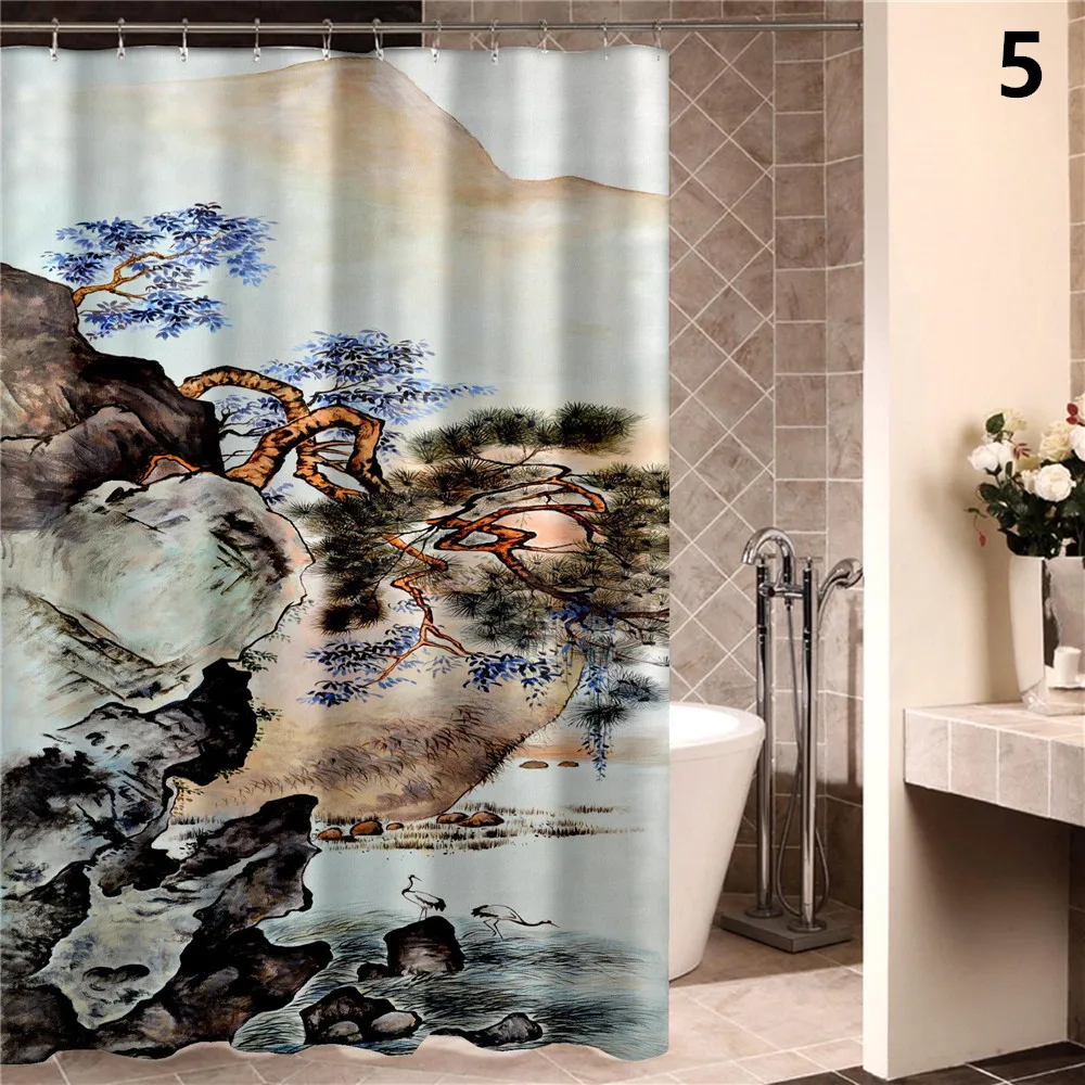 Classical Style Shower Curtains for Bathroom Waterproof 1 Piece Mildew Proof Grommet White Bird Print Hotel Home Curtain Jinya 
Classical Style Shower Curtains for Bathroom Waterproof 1 Piece Mildew Proof Grommet White Bird Print Hotel Home Curtain Jinya