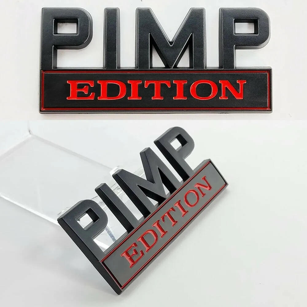 2pcs 80x30mm Car Sticker Badges Character Car Emblem For Chevy Ford PIMP EDITION Truck 3D Sticker Car Styling Decals
2pcs 80x30mm Car Sticker Badges Character Car Emblem For Chevy Ford PIMP EDITION Truck 3D Sticker Car Styling Decals