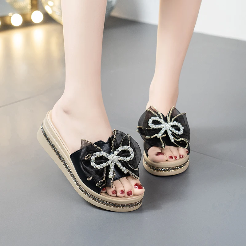 2021 Summer Women's Slippers Fashion All-match Bow-knot Decoration Small Fresh Outdoor Slope with Women's Slippers
2021 Summer Women's Slippers Fashion All-match Bow-knot Decoration Small Fresh Outdoor Slope with Women's Slippers