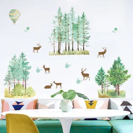 Large Green Tree Forest Wall Stickers for Kids Room Decoration Animal Deer Wall Decals Living Room Bedroom Decor Wallpaper PVC
Large Green Tree Forest Wall Stickers for Kids Room Decoration Animal Deer Wall Decals Living Room Bedroom Decor Wallpaper PVC