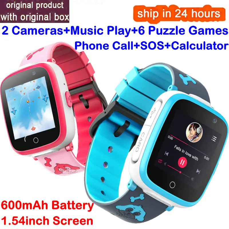 Новинка 2021 Детские умные часы S6 для игр SOS телефон камера 2G SIM карта фото