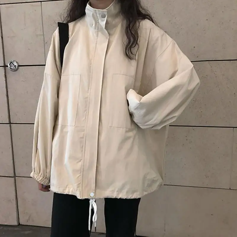 Jackets Women Students Simple Couples Clothing Spring Autumn Solid Stand Collar Boyfriend Streetwear Harajuku All-match Outwear
Jackets Women Students Simple Couples Clothing Spring Autumn Solid Stand Collar Boyfriend Streetwear Harajuku All-match Outwear