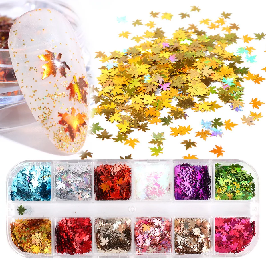 Nail Art Accessories Autumn Thanksgiving Nail Maple Leaf Glitter Sequin Laser Gradient Color nail
Nail Art Accessories Autumn Thanksgiving Nail Maple Leaf Glitter Sequin Laser Gradient Color nail