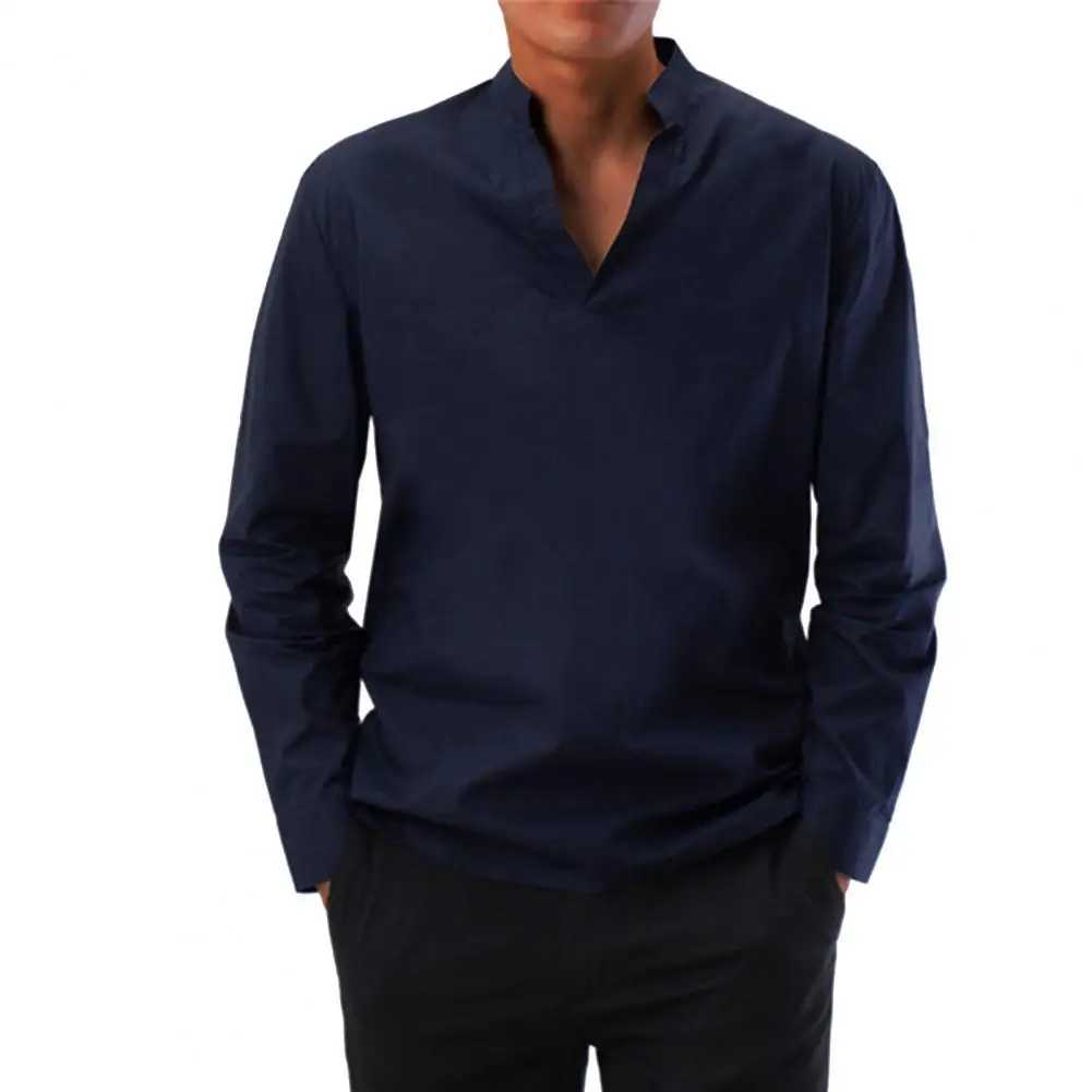 2021Cotton Men Long Sleeve V Neck Stand Collar Shirt Slim Spring Casual Solid Color Blouse Harajuku Tops Male Clothes Streetwear
2021Cotton Men Long Sleeve V Neck Stand Collar Shirt Slim Spring Casual Solid Color Blouse Harajuku Tops Male Clothes Streetwear