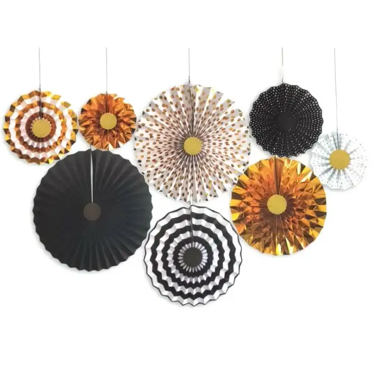 8pcs/lot Grey Gold Black Wheel Tissue Paper Fans Flowers Balls Lanterns Party Decor Craft For Birthday Party Wedding Decoration
8pcs/lot Grey Gold Black Wheel Tissue Paper Fans Flowers Balls Lanterns Party Decor Craft For Birthday Party Wedding Decoration