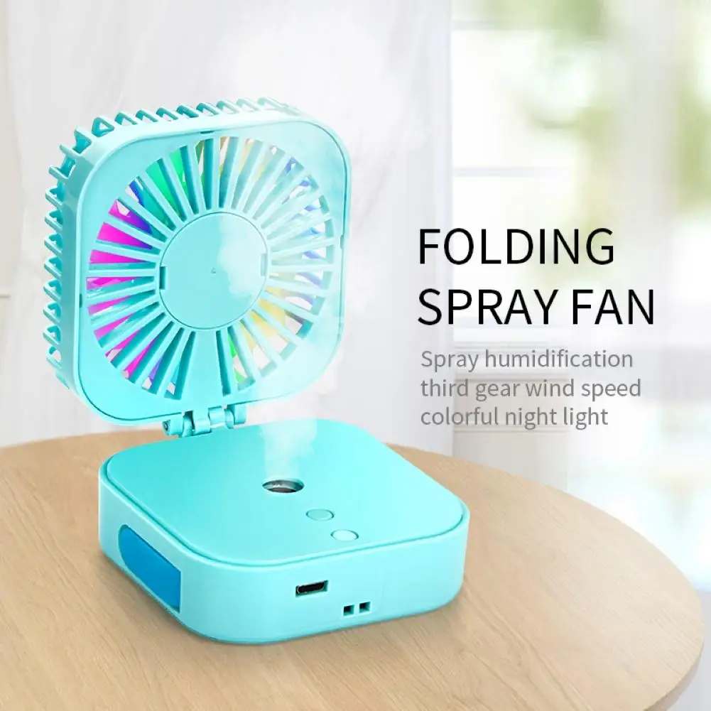 Foldable USB Charging Colorful LED Mini Water Cooling Mist Diffuser Fan Cooler The fan is quiet, low noise and comfortable. nice
Foldable USB Charging Colorful LED Mini Water Cooling Mist Diffuser Fan Cooler The fan is quiet, low noise and comfortable. nice
