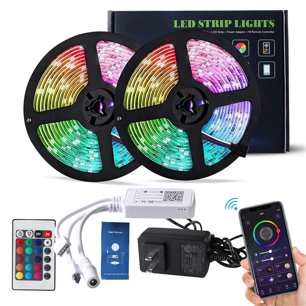 Led Lights WIFI Controller 12V RGB Led Light Strip Waterproof 5050 Led Lights Stripe for Party Room Christmas Decoration Neon
Led Lights WIFI Controller 12V RGB Led Light Strip Waterproof 5050 Led Lights Stripe for Party Room Christmas Decoration Neon