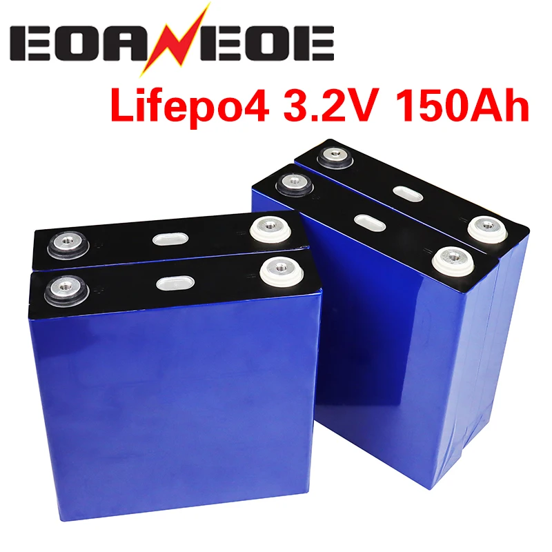 4PCS 3.2v 150ah Lifepo4 battery Lithium iron phosphate cell batteries 12v 24V150AH for solar RV pack EU US TAX FREE
4PCS 3.2v 150ah Lifepo4 battery Lithium iron phosphate cell batteries 12v 24V150AH for solar RV pack EU US TAX FREE