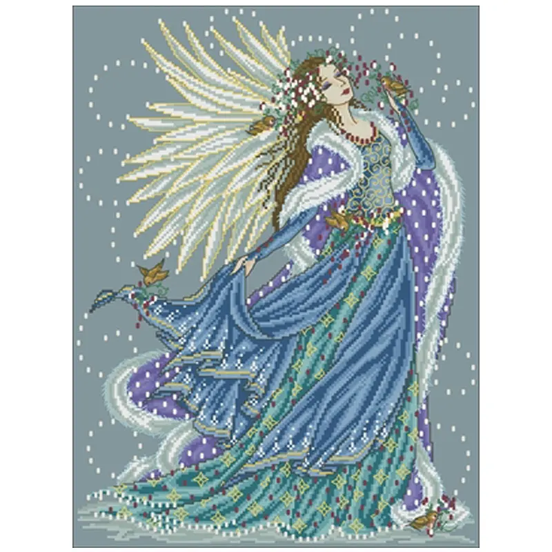 

Christmas angel patterns Counted Cross Stitch 11CT 14CT 18CT DIY Chinese Cross Stitch KitS Embroidery Needlework Sets