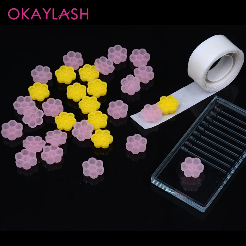 OKAYLASH новейший 100 шт./компл. Baby розовый держатель клея для ресниц наращивания