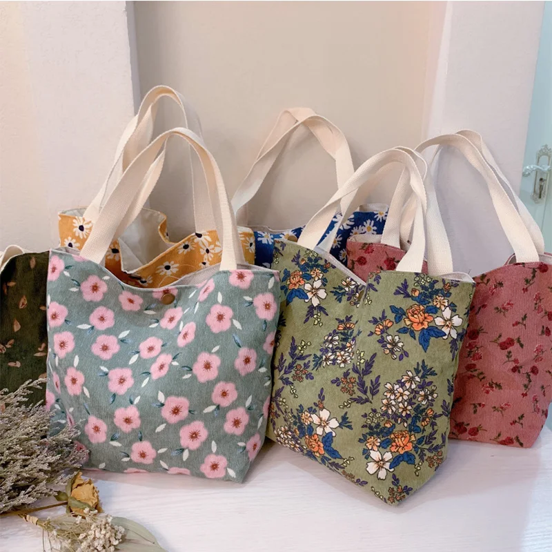 Corduroy Totes Purses and Handbags for Women 2021 Fashion Girls Female Shopper Casual Multicolor Vintage Small Floral Lunch Bags 
Corduroy Totes Purses and Handbags for Women 2021 Fashion Girls Female Shopper Casual Multicolor Vintage Small Floral Lunch Bags