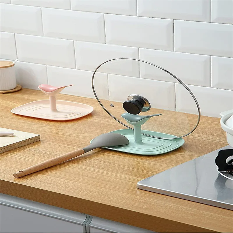 Portable Kitchen Spatula Ladle Shelf Bird Shape Spoon Rest Pot Lid Holder Rack Cover Strainer Pad Multifunction Stand Containers
Portable Kitchen Spatula Ladle Shelf Bird Shape Spoon Rest Pot Lid Holder Rack Cover Strainer Pad Multifunction Stand Containers