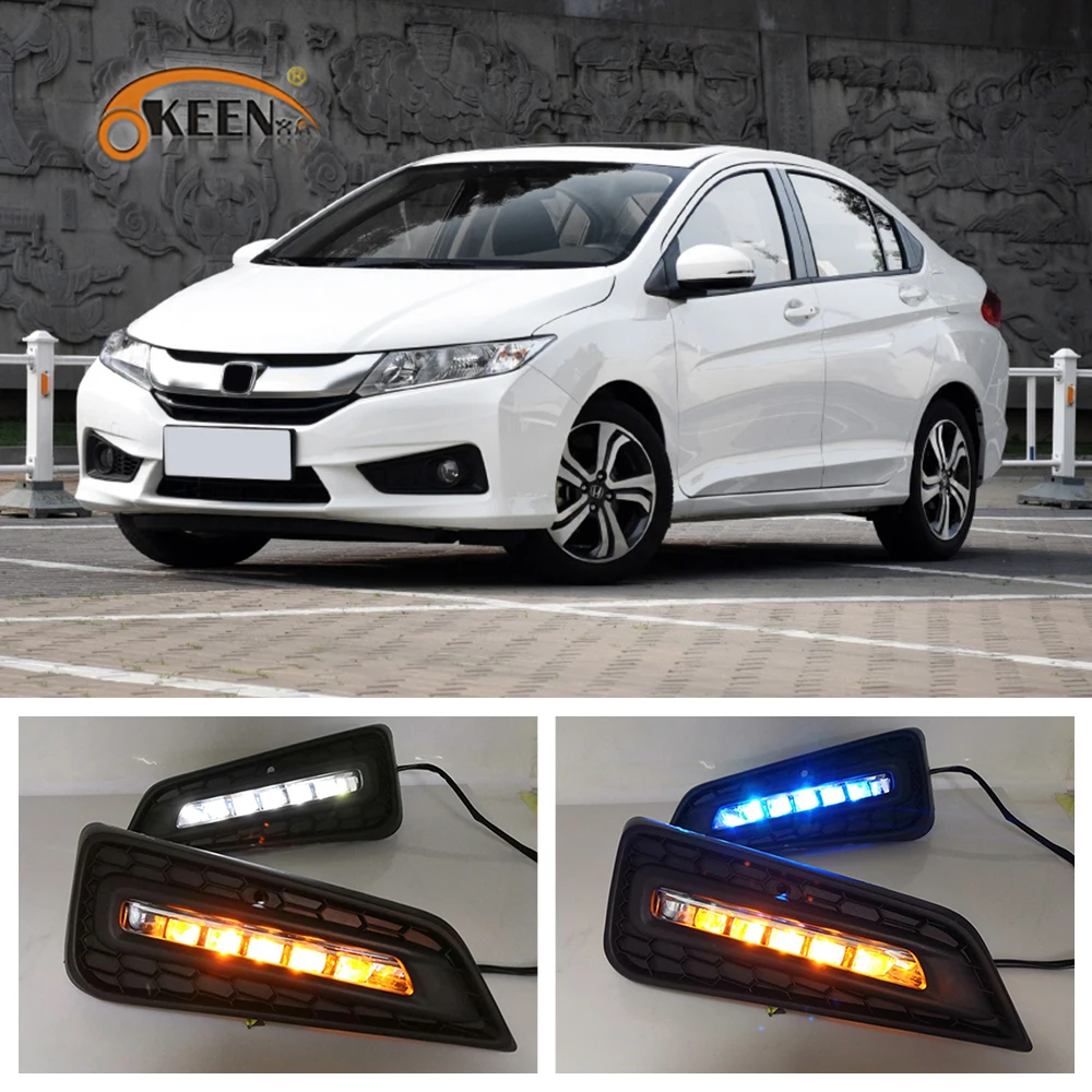 OKEEN Автомобильный светодиодный дневной ходовой светильник для Honda City 2015, Дневной светильник, белый светильник с поворотным сигналом, желтая ...
OKEEN Автомобильный светодиодный дневной ходовой светильник для Honda City 2015, Дневной светильник, белый светильник с поворотным сигналом, желтая ...