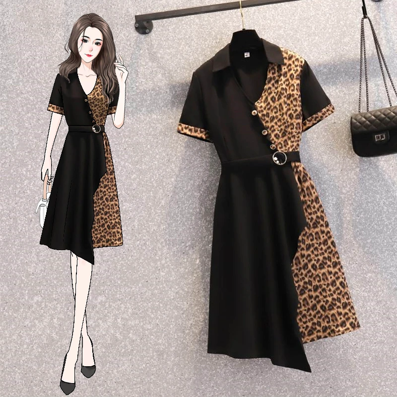 EHQAXIN 2021 Summer Ladies Plus Size Leopard Print Stitching Dress Elegant Short Sleeve Button Lace Dresses Female Party L-4XL
EHQAXIN 2021 Summer Ladies Plus Size Leopard Print Stitching Dress Elegant Short Sleeve Button Lace Dresses Female Party L-4XL