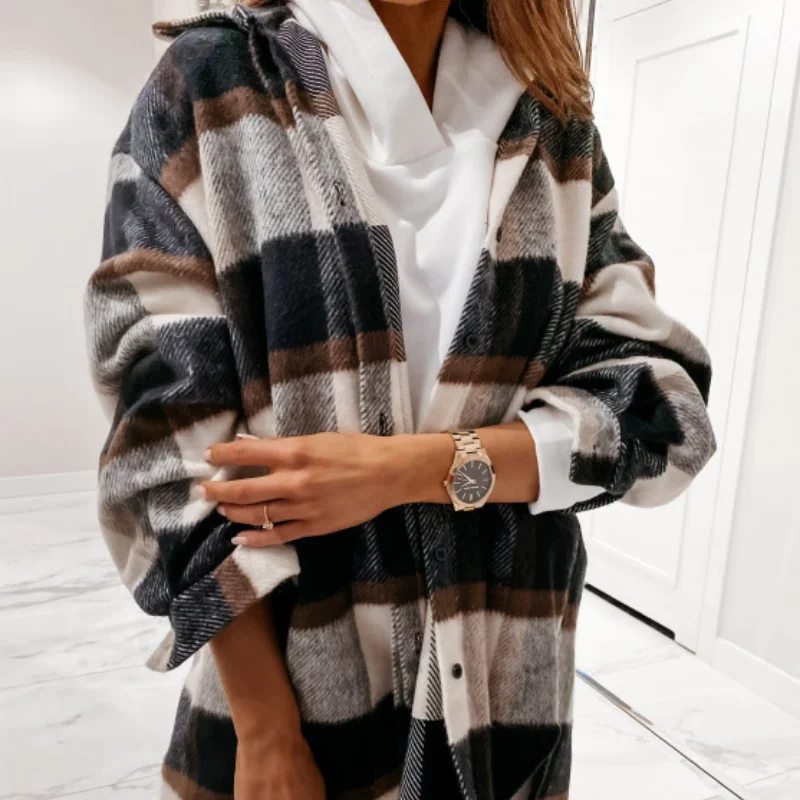 2021 Women‘s Plaid Shirts Blouse Cardigan Long Sleeve Fashion Jacket Plus Size Oversized Shirt Ladies Vintage Chic Top Blouses
2021 Women‘s Plaid Shirts Blouse Cardigan Long Sleeve Fashion Jacket Plus Size Oversized Shirt Ladies Vintage Chic Top Blouses