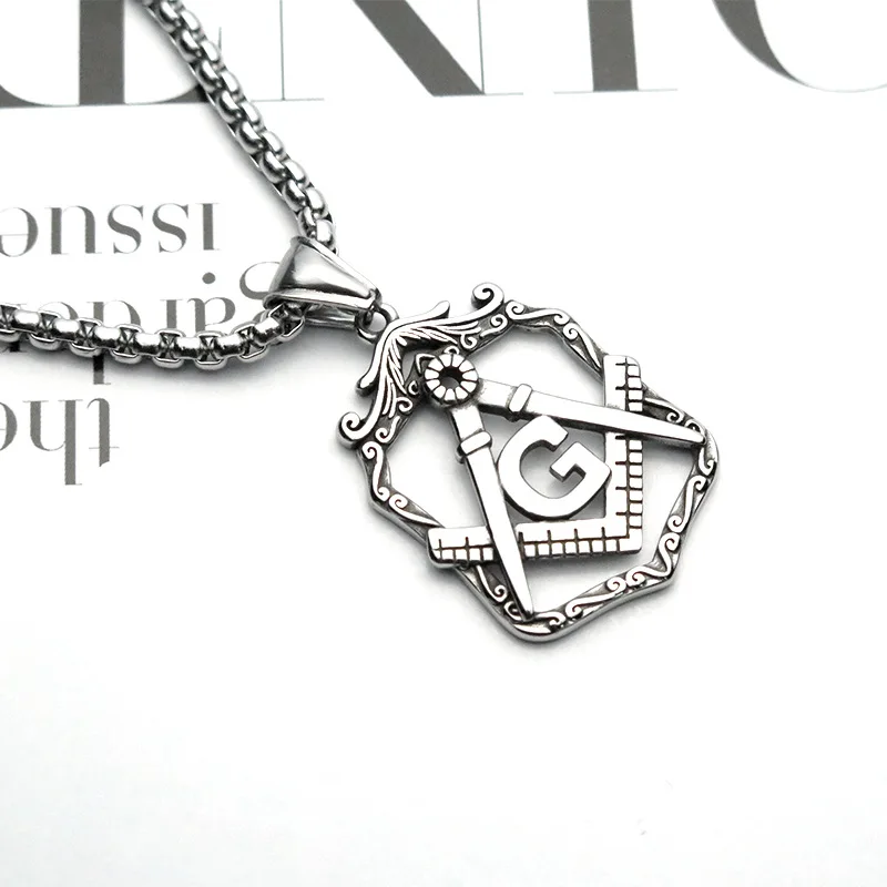 New 2021 Men's Stainless Steel Necklace Titanium Steel AG Masonic Pendant Hip Hop Punk Party Jewelry Anniversary Gift
New 2021 Men's Stainless Steel Necklace Titanium Steel AG Masonic Pendant Hip Hop Punk Party Jewelry Anniversary Gift