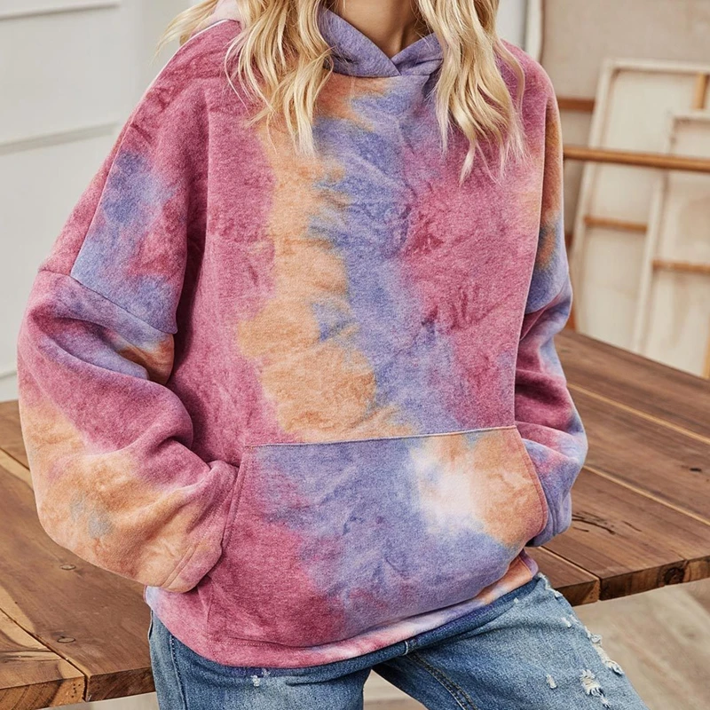 Women Autumn Long Sleeve Oversized Sweatshirt Korean Harajuku Colorful Tie-Dye Printed Pullover Tops Casual Loose Streetwear wit
Women Autumn Long Sleeve Oversized Sweatshirt Korean Harajuku Colorful Tie-Dye Printed Pullover Tops Casual Loose Streetwear wit