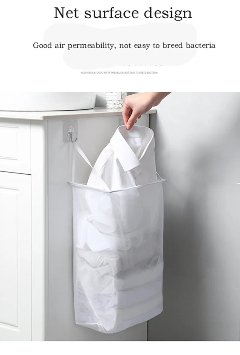 Wall Mounted Dirty Clothes Household Laundry Basket Punch Free Paste Storage Basket Bathroom Storage Basket Dirty Clothes Basket
Wall Mounted Dirty Clothes Household Laundry Basket Punch Free Paste Storage Basket Bathroom Storage Basket Dirty Clothes Basket
