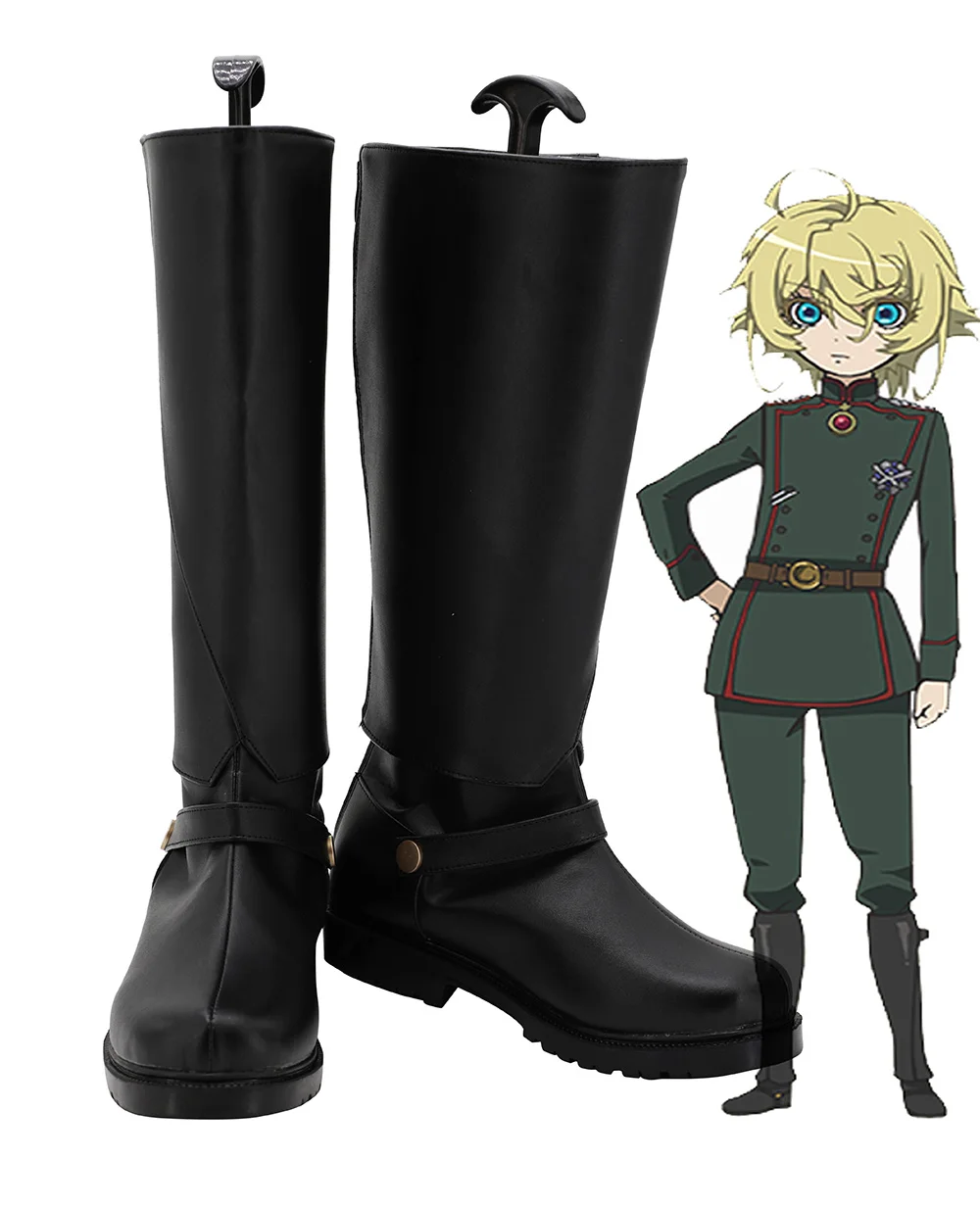 

Youjo Senki: Saga of Tanya the Evil Tanya von Degurechaff Cosplay Boots Black Shoes Custom Made Any Size