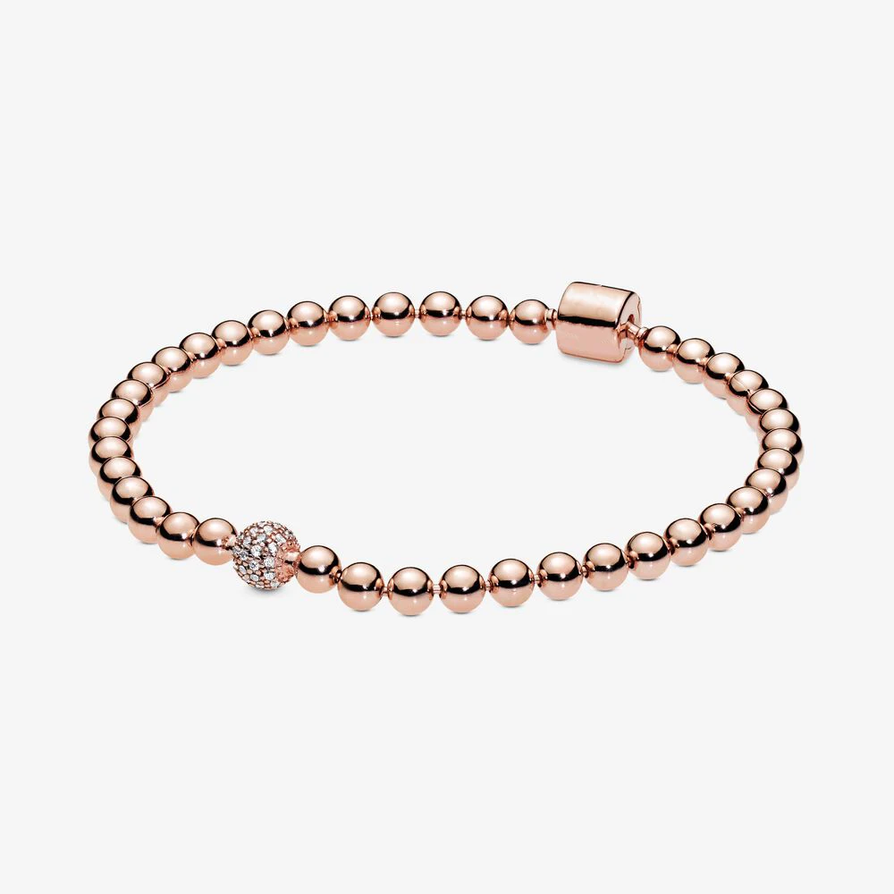 Rose Beads & Pave Bracelet Argent 925 Sterling Silver Clear CZ Chain Bracelets for Women Fashion Jewelry bracelet femme
Rose Beads & Pave Bracelet Argent 925 Sterling Silver Clear CZ Chain Bracelets for Women Fashion Jewelry bracelet femme