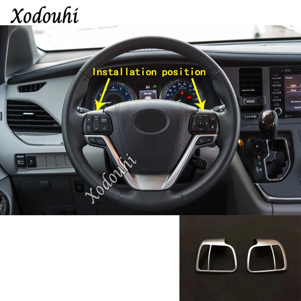 For Toyota Sienna 2018 2019 2020 Car Sticker Detector Styling ABS Chrome Steering Wheel Interior Kit Trim Lamp Frame Hoods 2pcs
For Toyota Sienna 2018 2019 2020 Car Sticker Detector Styling ABS Chrome Steering Wheel Interior Kit Trim Lamp Frame Hoods 2pcs