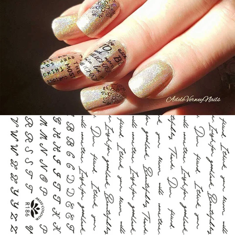 Black White 3D Letter Nail Sticker English Words Alphabet Number Self Adhesive Decal Slider Nail Art Manicures Decoration Tool
Black White 3D Letter Nail Sticker English Words Alphabet Number Self Adhesive Decal Slider Nail Art Manicures Decoration Tool