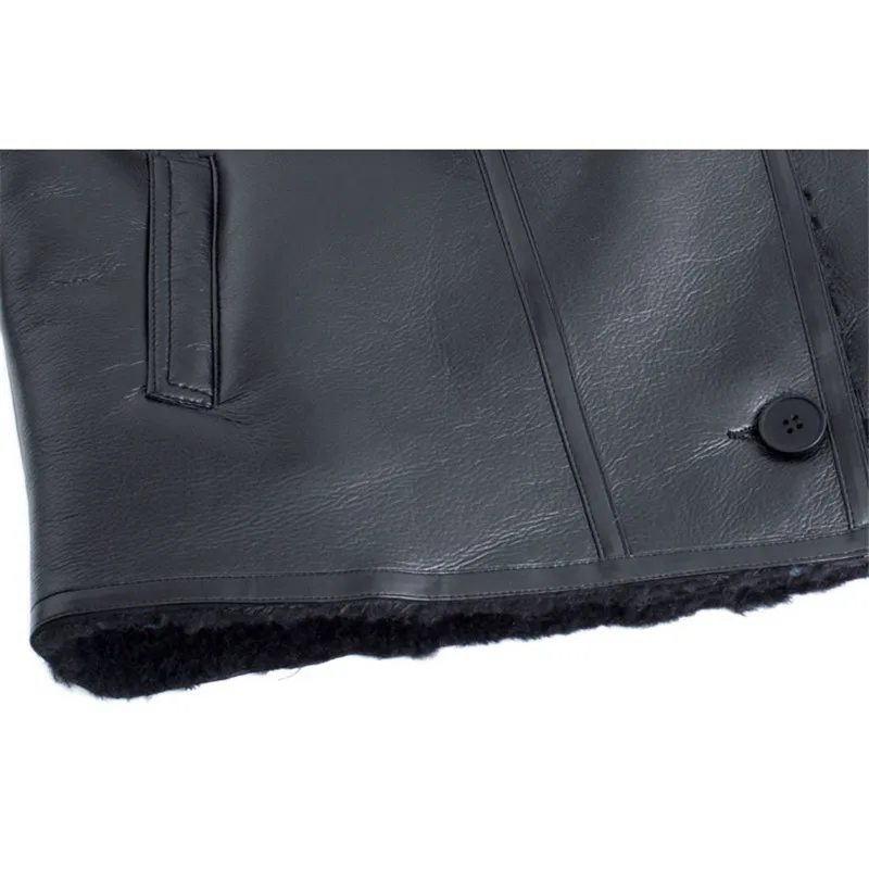 Autumn Winter Women Fake Lambswool Short Loose Faux PU Leather Jacket Streetwear Female Large Lapel Biker Outerwear Abrigo Mujer
Autumn Winter Women Fake Lambswool Short Loose Faux PU Leather Jacket Streetwear Female Large Lapel Biker Outerwear Abrigo Mujer