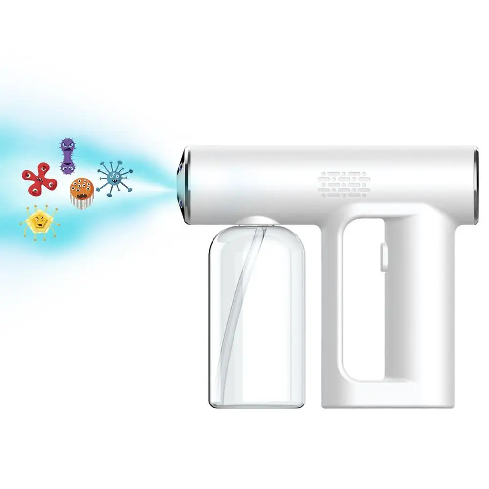 250ml Wireless Gun Disinfectant Sprayer Handheld Blue-ray Nano Steam Nebulizers 2.5m Sanitizing Sprayer
250ml Wireless Gun Disinfectant Sprayer Handheld Blue-ray Nano Steam Nebulizers 2.5m Sanitizing Sprayer