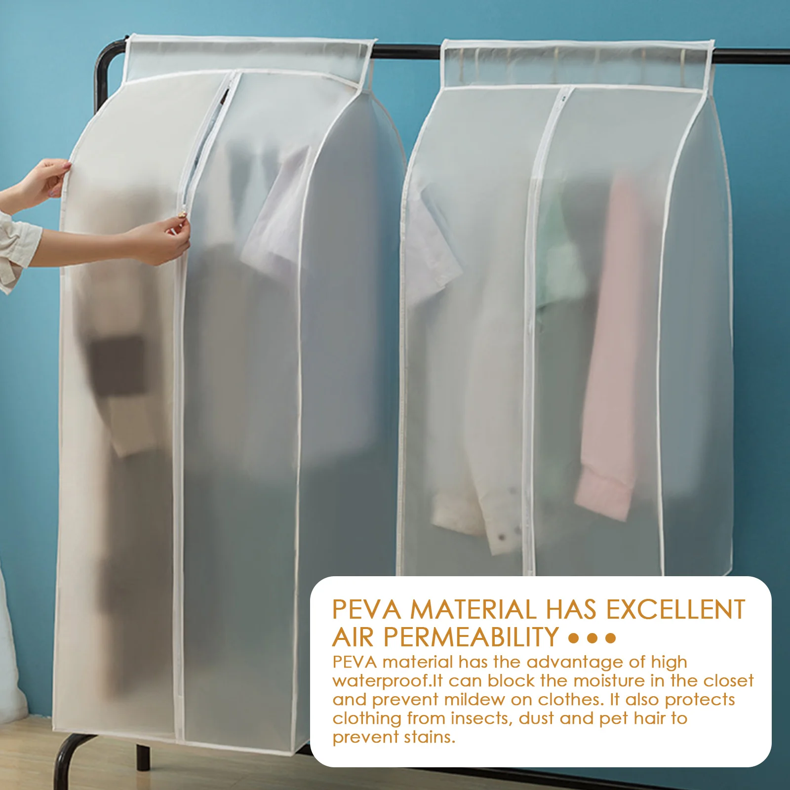 Thicken Clothes Anti-Dust Cover Coat Suit Jacket Cloth Hanging Sorting PEVA Bag for Protecting Dirty Clothing Covers Dropshiping
Thicken Clothes Anti-Dust Cover Coat Suit Jacket Cloth Hanging Sorting PEVA Bag for Protecting Dirty Clothing Covers Dropshiping
