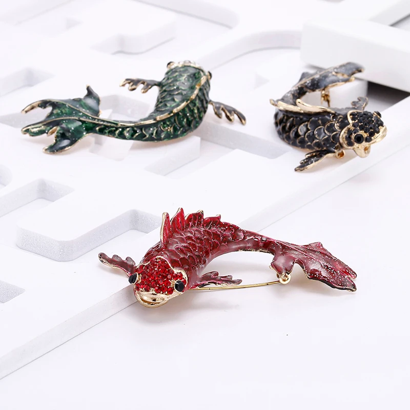 Animal Style Brooch Fashion Jewelry Coat Broch 3 Colors Enamel Fish Brooches For Women Available Large Carp Pins
Animal Style Brooch Fashion Jewelry Coat Broch 3 Colors Enamel Fish Brooches For Women Available Large Carp Pins