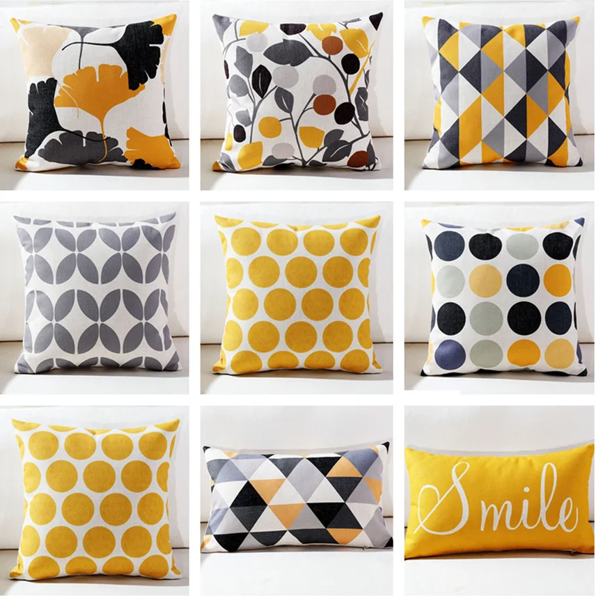 Black Yellow Grey Geometric Pillow Cover Decorative Linen Cushion Cover Home Decor Pillowcase Funda Cojin Cojines 45x45cm
Black Yellow Grey Geometric Pillow Cover Decorative Linen Cushion Cover Home Decor Pillowcase Funda Cojin Cojines 45x45cm