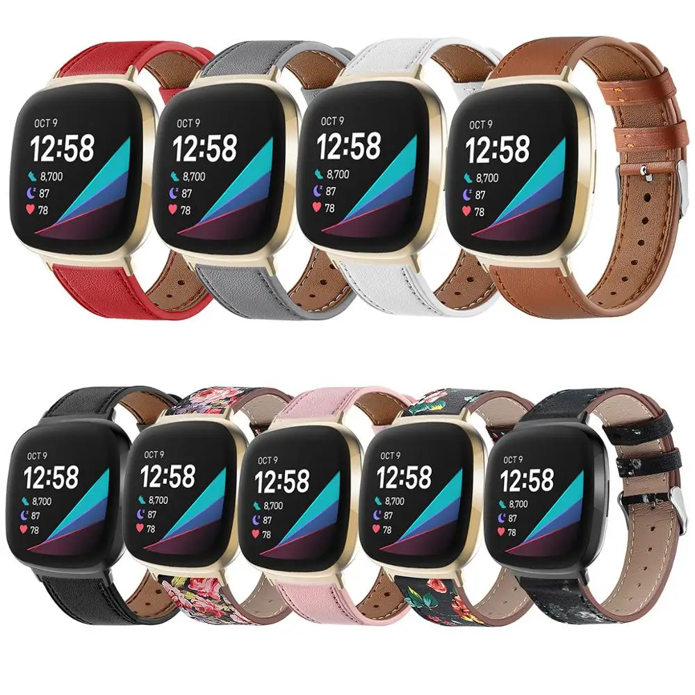 Кожаный ремешок для fitbit versa 3 замена умных часов 3|Ремешки часов| |