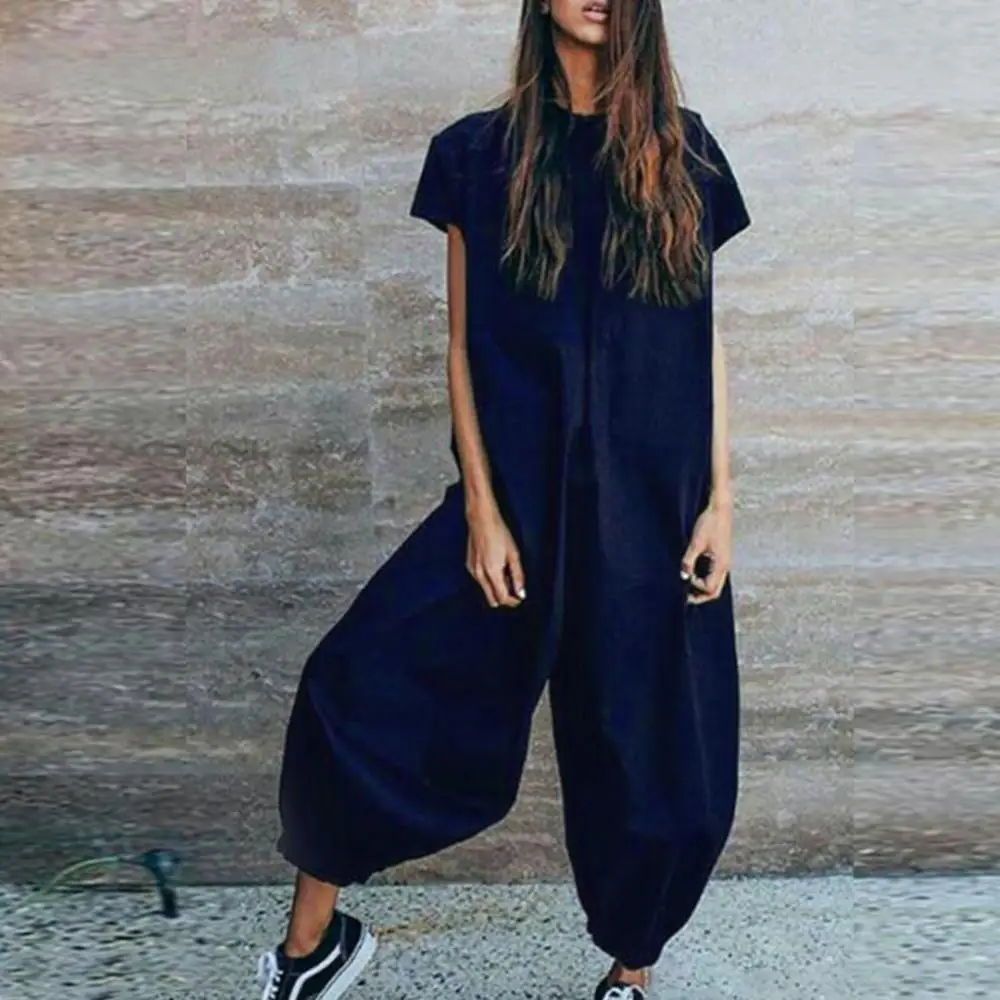 60% Dropshipping!!Fashion women's cotton and linen short-sleeved casual loose wide-leg jumpsuit
60% Dropshipping!!Fashion women's cotton and linen short-sleeved casual loose wide-leg jumpsuit