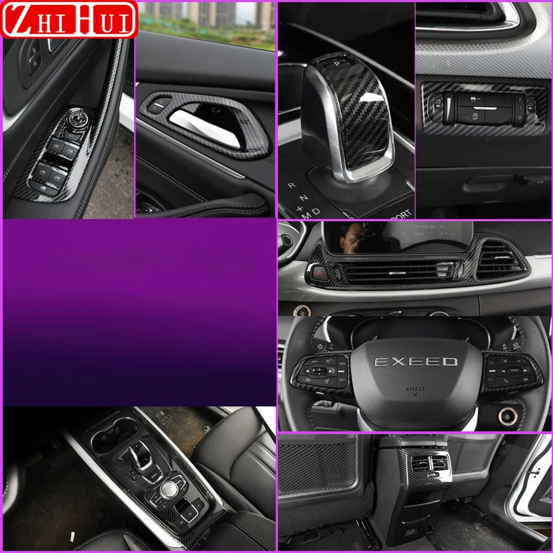

For Chery Exeed TX TXL 2018 2019 2020 Car Styling ABS Interior Mouldings Gear Panel Cover Air Outlet Frame Accessories For LHD
