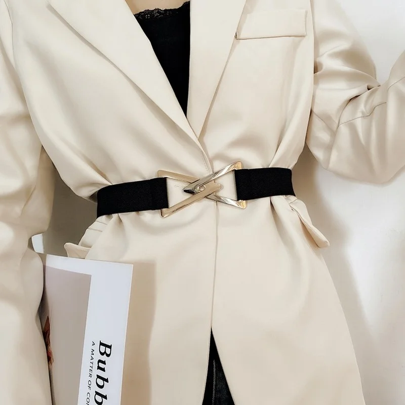 Fashion Women Belt Elastic For Lady Dress 2022 Waistband Brand Design Straps Ladies Luxury Metal Geometric Buckle Ceinture Femme
Fashion Women Belt Elastic For Lady Dress 2022 Waistband Brand Design Straps Ladies Luxury Metal Geometric Buckle Ceinture Femme