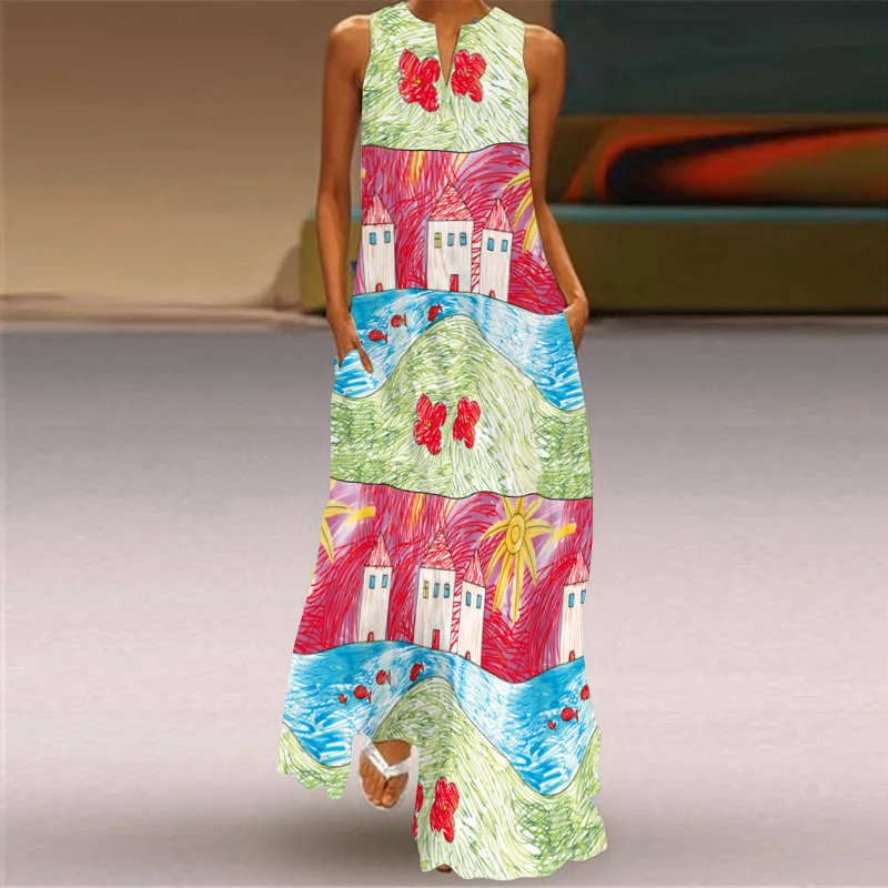 Long Skirt Long Sexy Sleeveless Dress Print Multicolor Nice Summer Pop Retro Tops Type Sleeve Style Sleeve Length(cm) Collar Fit
Long Skirt Long Sexy Sleeveless Dress Print Multicolor Nice Summer Pop Retro Tops Type Sleeve Style Sleeve Length(cm) Collar Fit