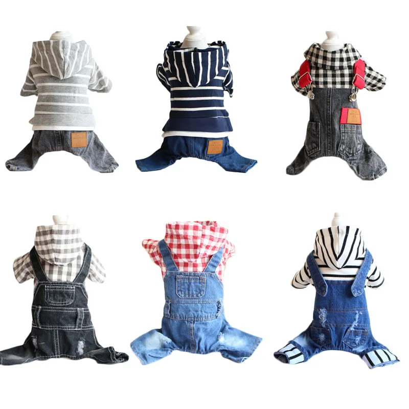 Pet Clothes Dog Jumpsuit Denim Costume For Small Medium Dogs Hooded White Black Strip Coat Jeans Pants Puppy Cat Overalls Bichon
Pet Clothes Dog Jumpsuit Denim Costume For Small Medium Dogs Hooded White Black Strip Coat Jeans Pants Puppy Cat Overalls Bichon