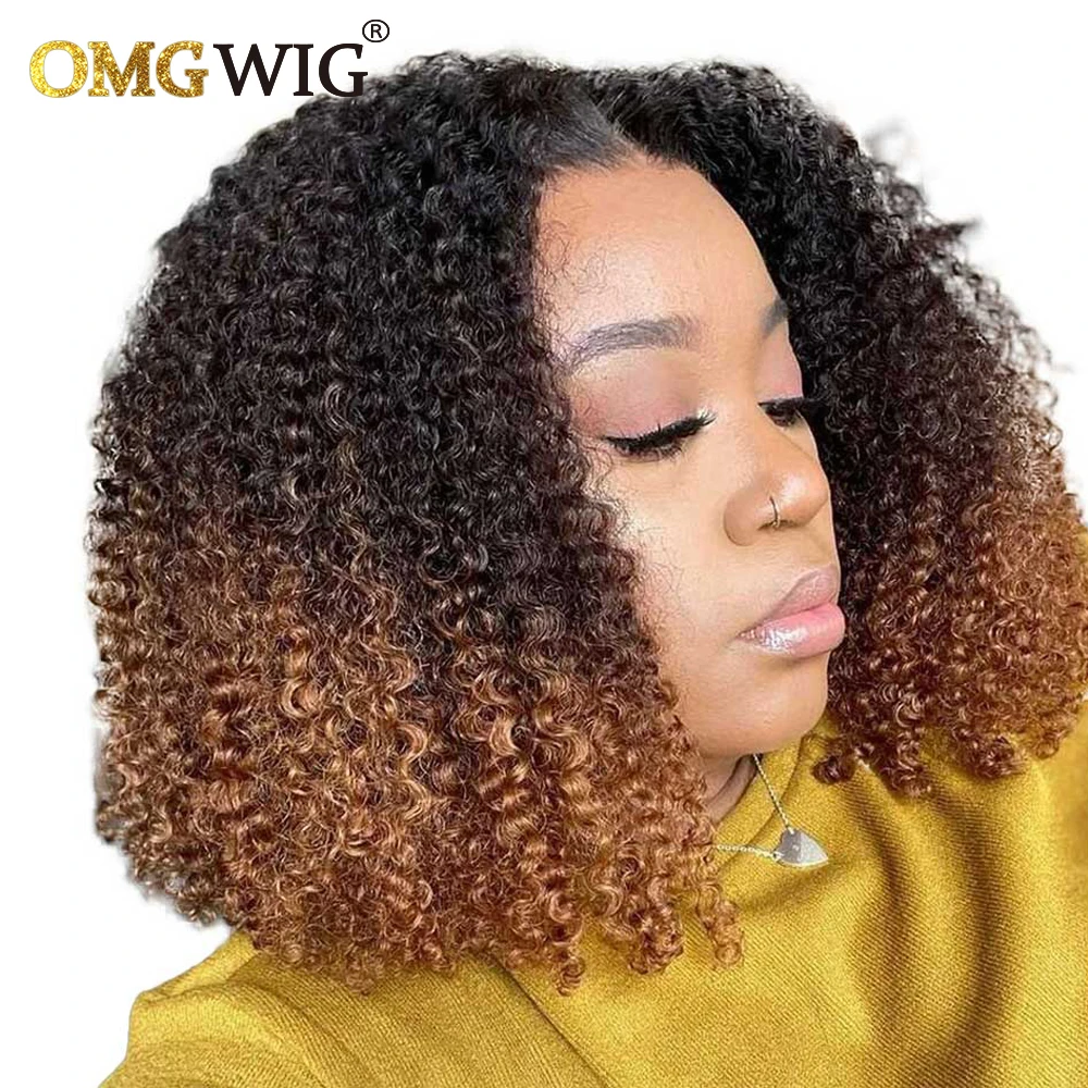 Honey Blonde 4x4x1 T Part Brazilian Human Hair Wigs For Black Women Short Kinky Curly Wig Pre Plucked Transparent Lace Front Wig
Honey Blonde 4x4x1 T Part Brazilian Human Hair Wigs For Black Women Short Kinky Curly Wig Pre Plucked Transparent Lace Front Wig