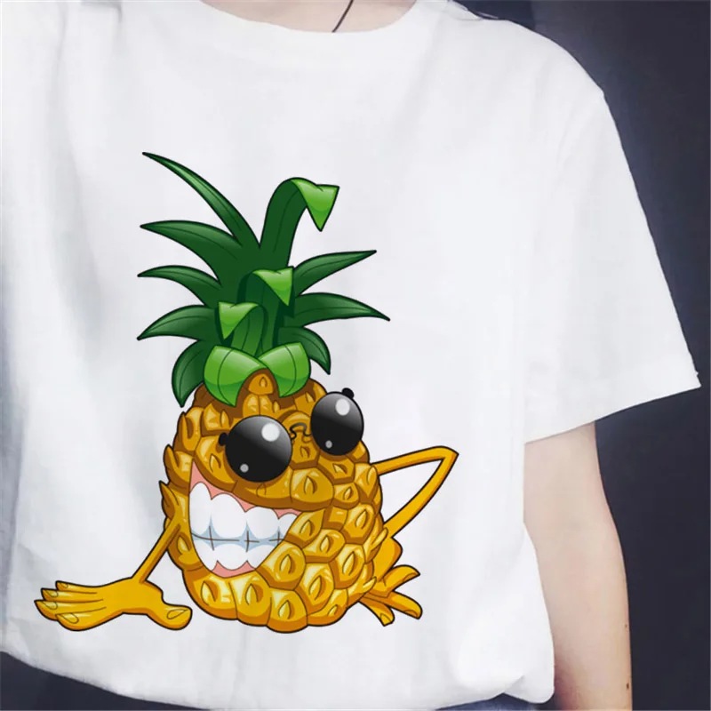 Summer Ladies Simple Funny T-shirt Pineapple Cartoon Fruit Print Women Plus Size Round Neck Casual Female Tshirt
Summer Ladies Simple Funny T-shirt Pineapple Cartoon Fruit Print Women Plus Size Round Neck Casual Female Tshirt