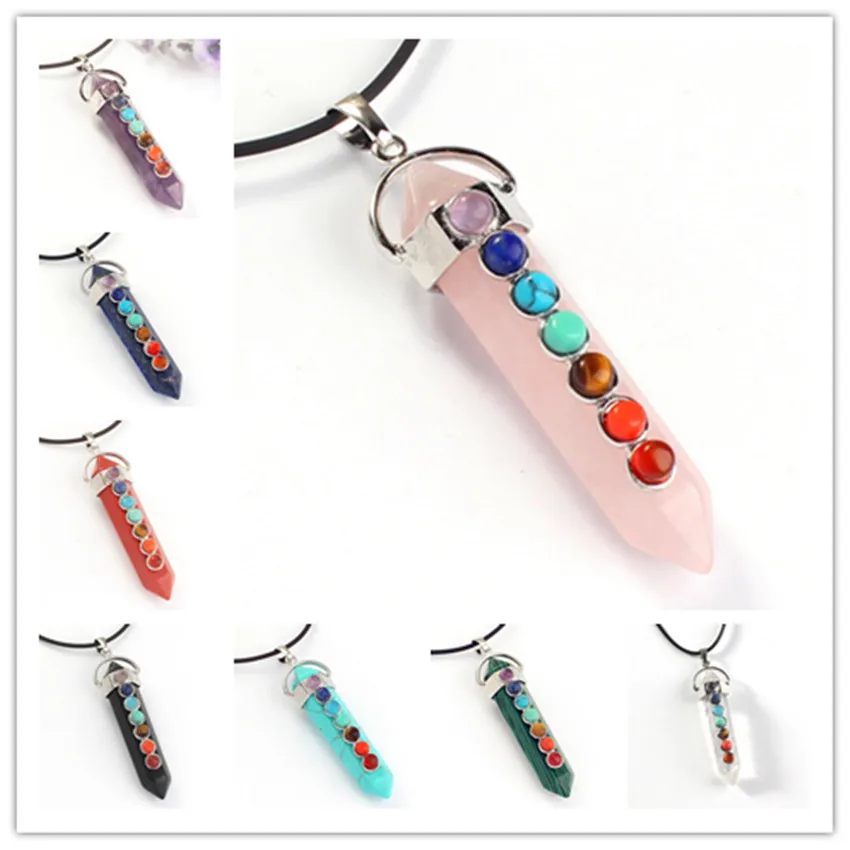 Trendy-beads Silver Plated Lapis Lazuli Hexagon Column with 7 Stone Beads Healing Chakra Pendant Rose Pink Quartz Jewelry
Trendy-beads Silver Plated Lapis Lazuli Hexagon Column with 7 Stone Beads Healing Chakra Pendant Rose Pink Quartz Jewelry