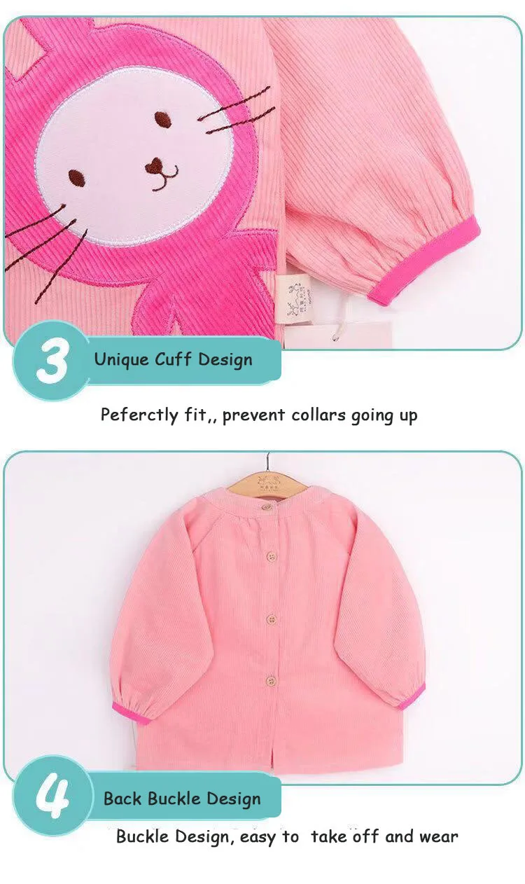 Toddler Baby Waterproof Long Sleeve Apron Cartoon Baby Bib with Sleeve Waterpprof baby Smock for Feeding Painting 2-5T
Toddler Baby Waterproof Long Sleeve Apron Cartoon Baby Bib with Sleeve Waterpprof baby Smock for Feeding Painting 2-5T
