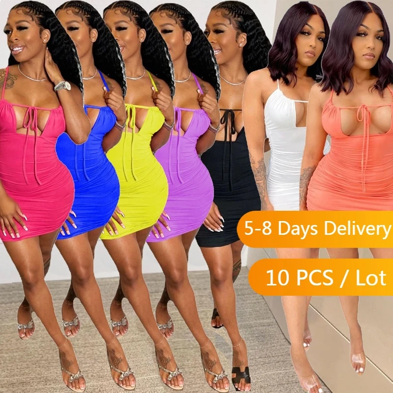 Bulk Items Wholesale Items Backless Ruched Bodycon Dress Women Summer Hollow Out Bandage Mini Dress Streetwear Sexy Party Dress
Bulk Items Wholesale Items Backless Ruched Bodycon Dress Women Summer Hollow Out Bandage Mini Dress Streetwear Sexy Party Dress