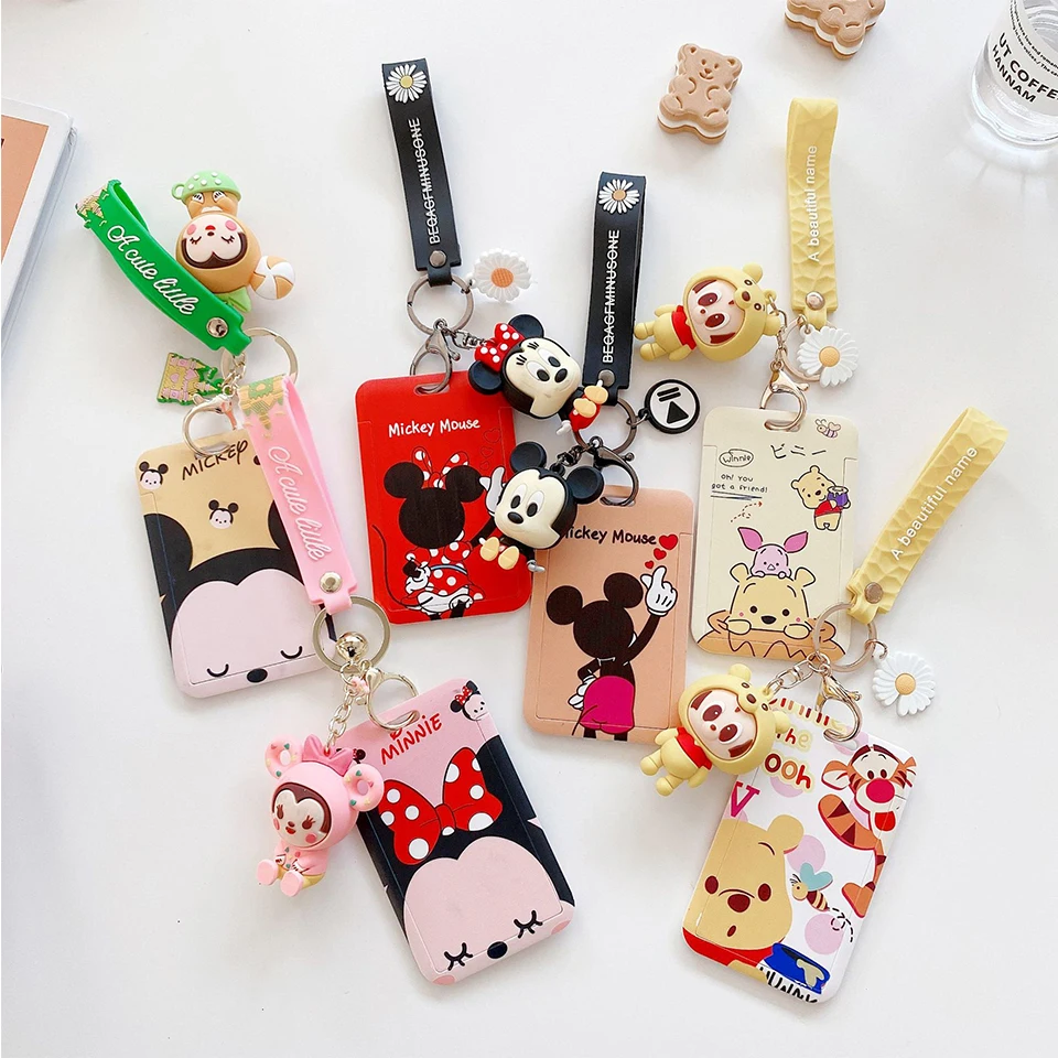 Women Men Work Card Holder Keychain Cute Mickey Mouse Retractable Credit Cardholder Keyring Bank ID Holder Badge Bus Card Cover
Women Men Work Card Holder Keychain Cute Mickey Mouse Retractable Credit Cardholder Keyring Bank ID Holder Badge Bus Card Cover